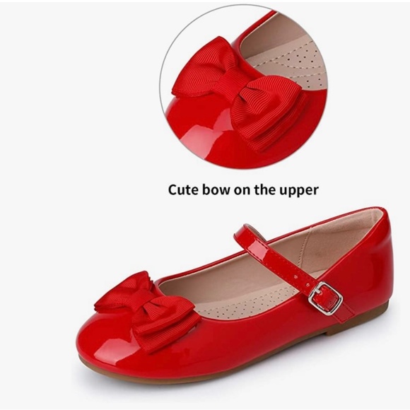 Beautiful red shoes little girls - Picture 2 of 3